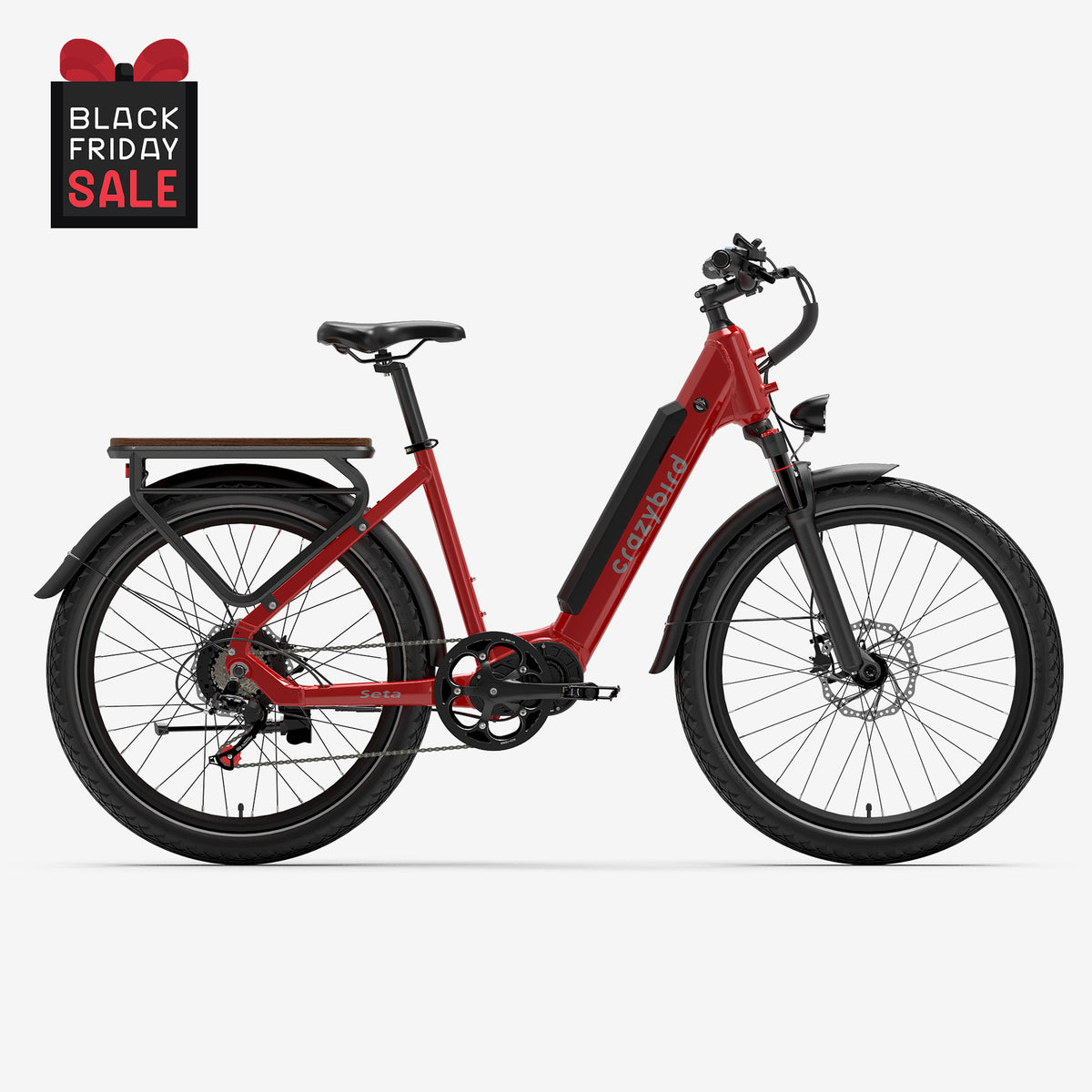 Crazybird-Seta Electric Bike for Adults 500W Motor Peak E-bike 48V/14 ...