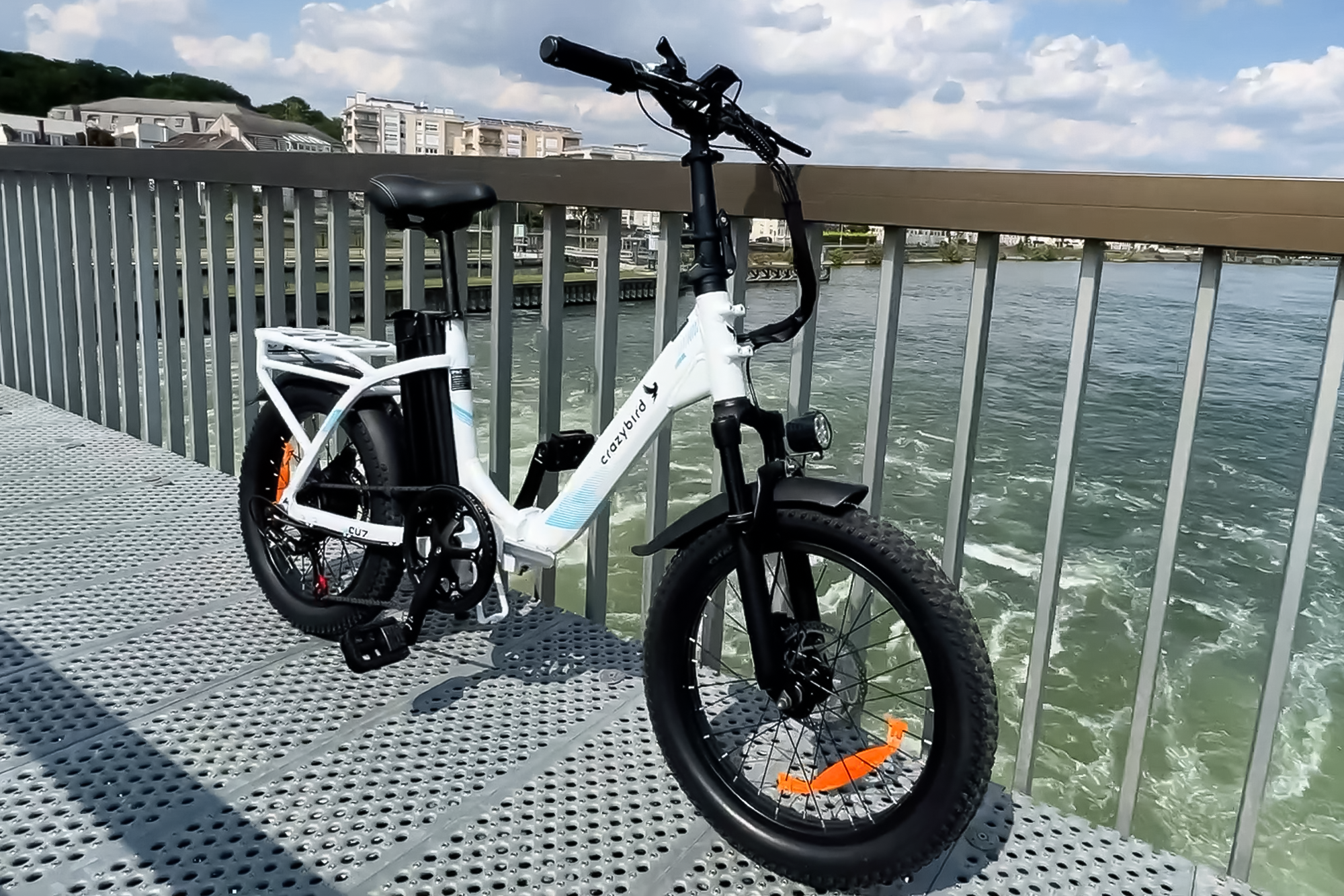 Crazybird-CU7 Electric Bike for Adults, 500W Motor 20” Tire 48V 15AH Removable Battery for E-Bike City Commuter Foldable Adult Electric Bicycles Shimano7- Speed LCD Display
