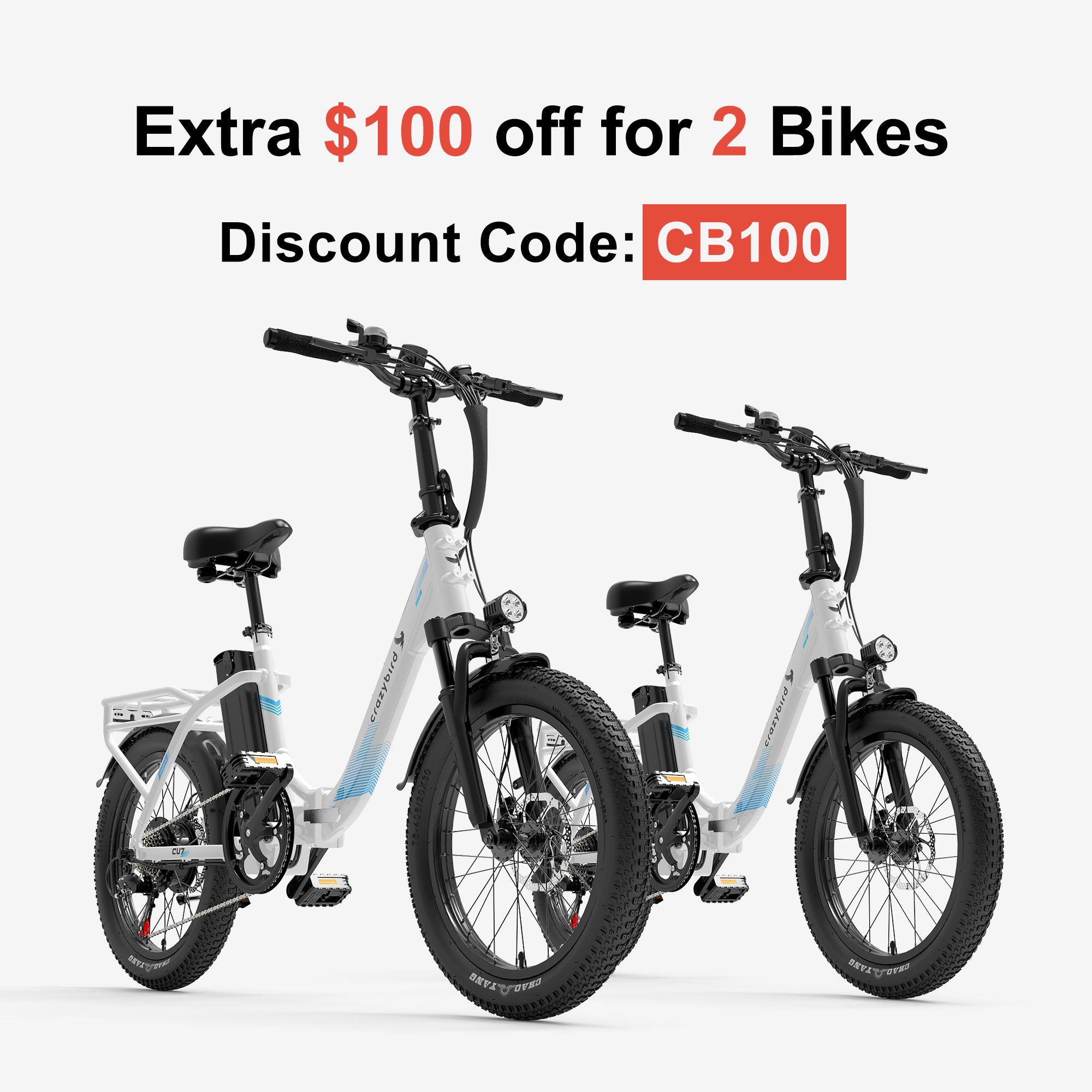Crazybird-CU7 Electric Bike for Adults, 500W Motor 20” Tire 48V